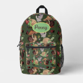 Stop en ruik het slakkenpatroon van aardbeien bedrukte rugzak (Voorkant)