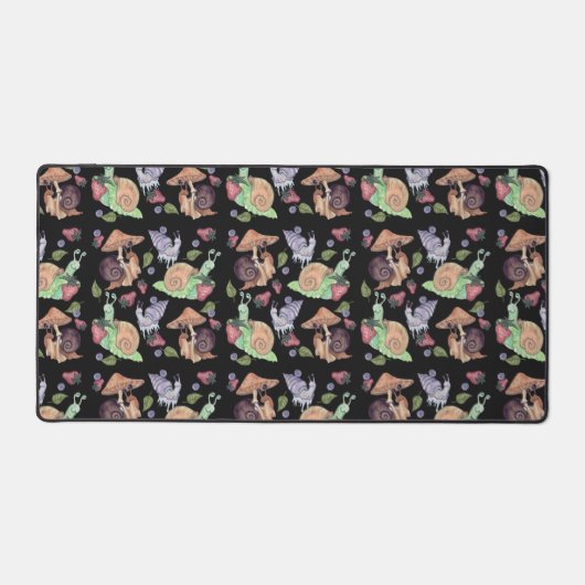 Stop en ruik het slakkenpatroon van aardbeien bureaumat (Voorkant)