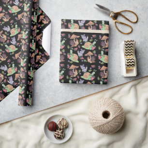 Stop en ruik het slakkenpatroon van aardbeien cadeaupapier