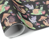 Stop en ruik het slakkenpatroon van aardbeien cadeaupapier (Rol Hoek)