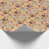 Stop en ruik het slakkenpatroon van aardbeien cadeaupapier (Hoek)