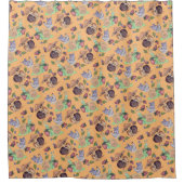 Stop en ruik het slakkenpatroon van aardbeien douchegordijn (Voorkant)