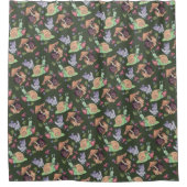 Stop en ruik het slakkenpatroon van aardbeien douchegordijn (Voorkant)