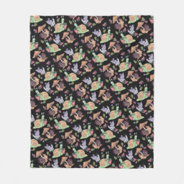 Stop en ruik het slakkenpatroon van aardbeien fleece deken