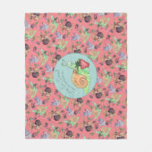 Stop en ruik het slakkenpatroon van aardbeien fleece deken (Voorkant)