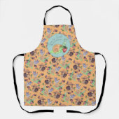 Stop en ruik het slakkenpatroon van aardbeien schort (Voorkant)