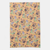 Stop en ruik het slakkenpatroon van aardbeien theedoek (Verticaal)