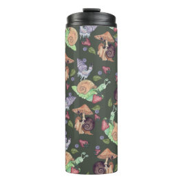 Stop en ruik het slakkenpatroon van aardbeien thermosbeker