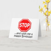 Stop en zeg "Happy Birthday" tegen mij! Kaart (Gele Bloem)