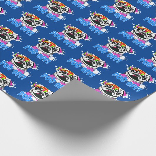 Stop eraf! Pug Graffiti Spuitbus Cadeaupapier (Hoek)