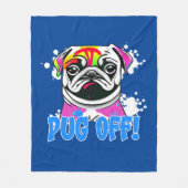 Stop eraf! Pug Graffiti Spuitbus Fleece Deken (Voorkant)