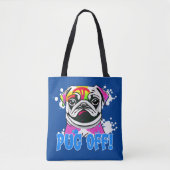 Stop eraf! Pug Graffiti Spuitbus Tote Bag (Voorkant)