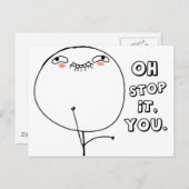 Stop ermee. - meme briefkaart (Voorkant / Achterkant)