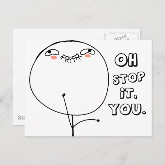 Stop ermee. - meme briefkaart (Voorkant / Achterkant)