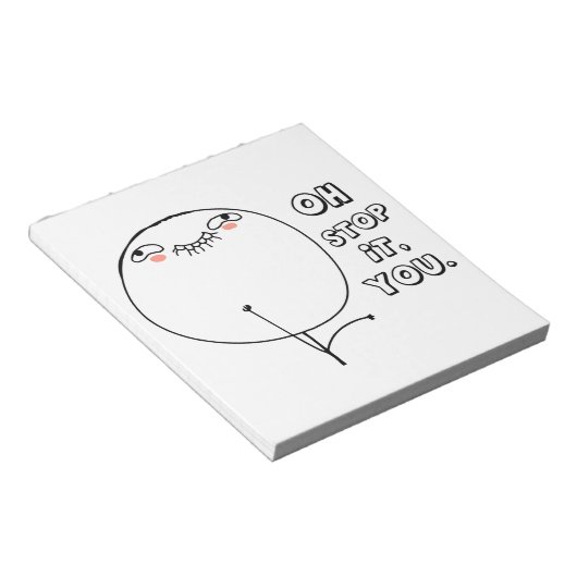 Stop ermee. - meme notitieblok (Schuin)