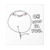 Stop ermee. - meme notitieblok (Voorkant)