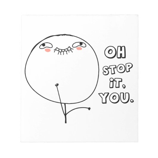 Stop ermee. - meme notitieblok (Voorkant)