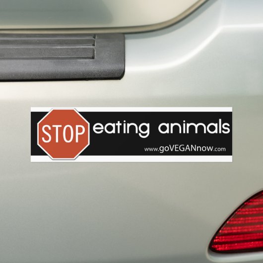 STOP ETAALDIEREN BUMPERSTICKER (Op auto)