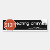 STOP ETAALDIEREN BUMPERSTICKER (Voorkant)