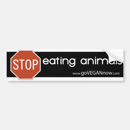 STOP ETAALDIEREN BUMPERSTICKER (Voorkant)