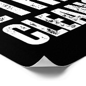 Stop etnische zuivering | Rood en wit Poster (Hoek)