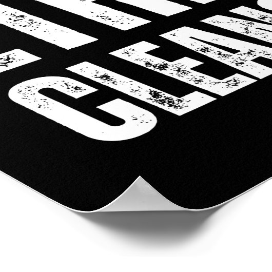 Stop etnische zuivering | Rood en wit Poster (Hoek)