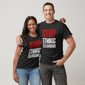 Stop etnische zuivering | Rood en wit T-shirt (Unisex)