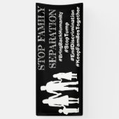 STOP FAMILIESEPARATION Anti Trump Immigration Sign Spandoek (Verticaal)