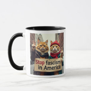 Stop Fascisme Kat Verzetsbeweging Mok