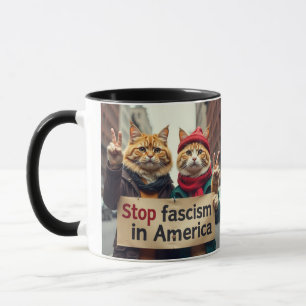 Stop Fascisme Kat Verzetsbeweging Mok