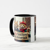 Stop Fascisme Kat Verzetsbeweging Mok (Voorkant links)