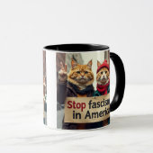 Stop Fascisme Kat Verzetsbeweging Mok (Voorkant rechts)