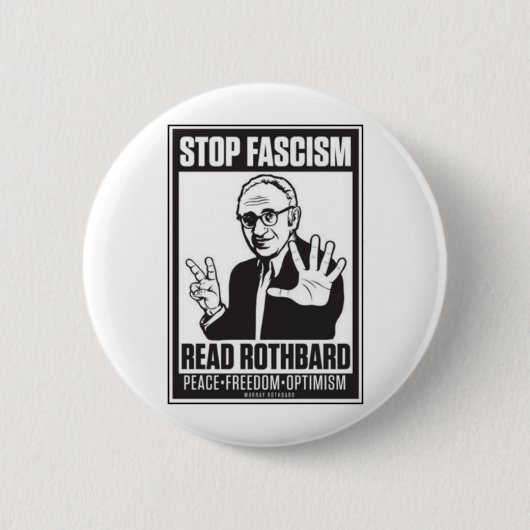Stop fascisme ronde button 5,7 cm (Voorkant)