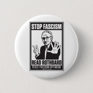 Stop fascisme ronde button 5,7 cm