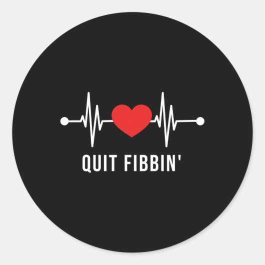 Stop Fibbin Medical Atrial Fibrillation Nurse Ronde Sticker (Voorkant)