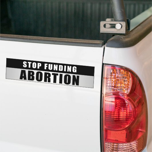 Stop financiering abortus bumpersticker (Op Truck)