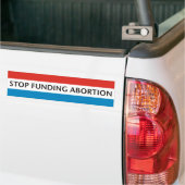 Stop financiering abortus bumpersticker (Op Truck)