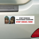 STOP FINANCIERING PALESTIJNSE GENOCIDE BUMPERSTICKER (Op auto)