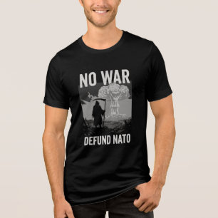 Stop financiering van de NAVO Anti-oorlogs Vrede Tri-Blend Shirt