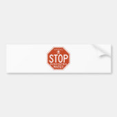 STOP FLUORIDENDE WATER -fluoride/activisme/protest Bumpersticker (Voorkant)