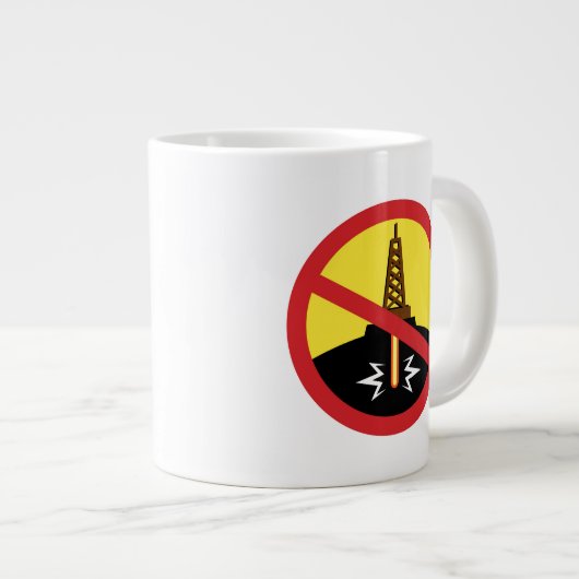 Stop Fracking Grote Koffiekop (Voorkant rechts)