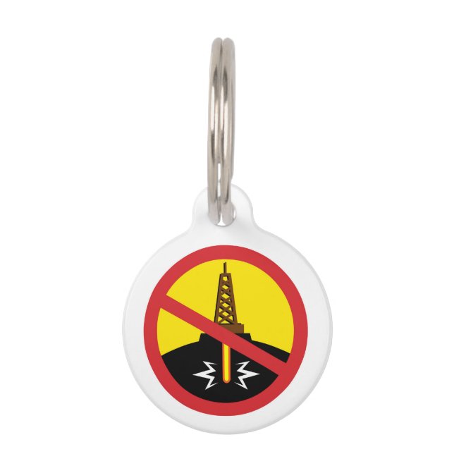 Stop Fracking Huisdierpenning (Voorkant)