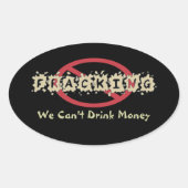 Stop Fracking Ovale Sticker (Voorkant)