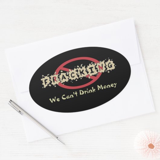 Stop Fracking Ovale Sticker (Envelop)