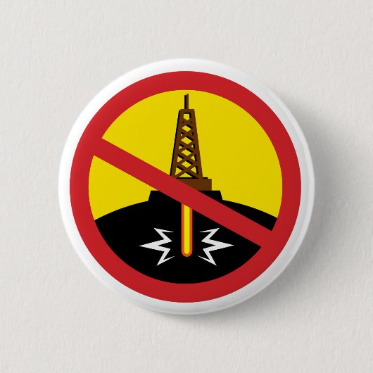 Stop Fracking Ronde Button 5,7 Cm (Voorkant)