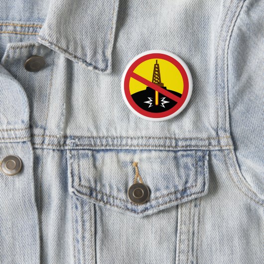 Stop Fracking Ronde Button 5,7 Cm (In situ)
