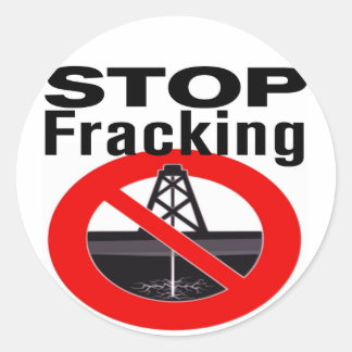 Stop Fracking Ronde Sticker