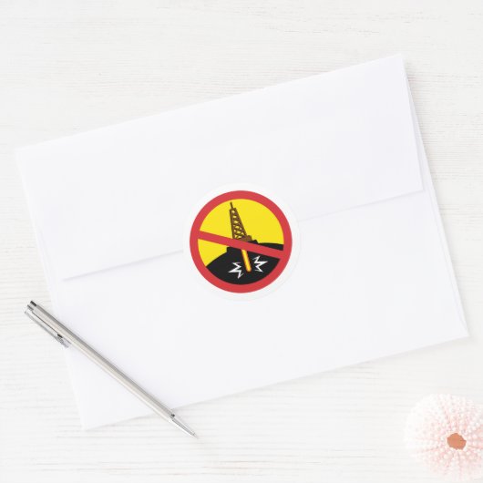Stop Fracking Ronde Sticker (Envelop)