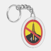 Stop Fracking Sleutelhanger (Voorkant Links)