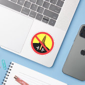 Stop Fracking Sticker (Laptop met iPhone)